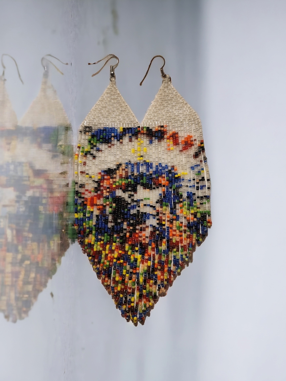 Handmade Multicolor Beaded Drop Earrings - Women Jewelry